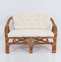 Ensemble de canapés réglables en rotin et osier Cognac Marcos, style moderne, pour salon et salle à manger