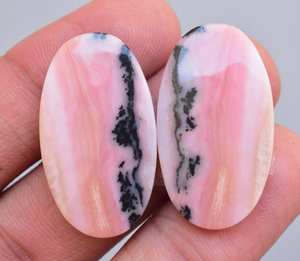 Pares de cabujones de ópalo Rosa peruano, Color Natural, alta calidad - Product Image 2