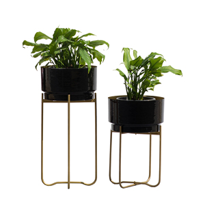 Maceta de Metal decorativa hecha a mano con soporte para plantas de interior y exterior estética Vintage elegante hogar balcón jardín - Product Image 3