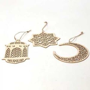 Regali islamici arte della parete islamica <span class=keywords><strong>porta</strong></span> ornamento decorazioni Ramadan scritte <span class=keywords><strong>in</strong></span> <span class=keywords><strong>legno</strong></span> Decor regalo Eid Mubarak segni <span class=keywords><strong>in</strong></span> <span class=keywords><strong>legno</strong></span> tagliati al Laser - Product Image 1