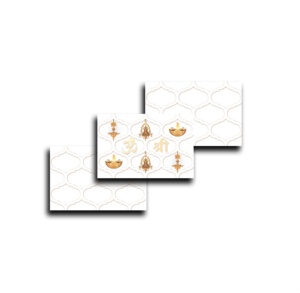 Interior Exterior First Choice Morocon Look Golden Effect 300x450mm Azulejos de pared de cerámica impresos digitales para restaurante. - Product Image 4