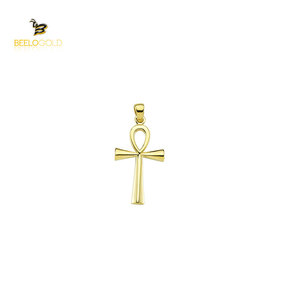 14K Solid Gold <b>Ankh</b> Cross Necklace Religious <b>Pendant</b> Protection Charm Ancient Egypt <b>Pendant</b> - Product Image 1