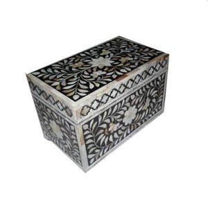 Caja de almacenamiento de joyería personalizada, contenedor decorativo con incrustaciones de hueso de alta calidad con bonito diseño de cartón - Product Image 2