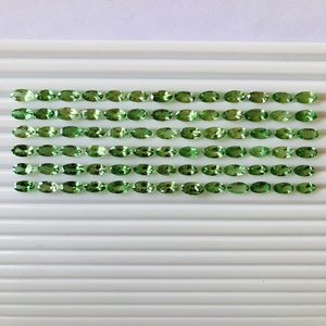 หินอัญมณีสีเขียวธรรมชาติเกรด savorite ได้รับการรับรองว่า IGI พลอยทรงรีตัดแบบหลวม - Product Image 6