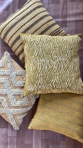 Cubierta de cojín de algodón hecho a mano, cubierta de cojín azul indio, bohemio, 45x45 cm - Product Image 6