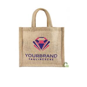 Bolsa Promocional de Yute Pequeña con Logotipo Personalizado Impreso para Compras y Uso en Supermercados |   Bolsa Reutilizable Ecológica con Impresión Personalizada Disponible - Product Image 3