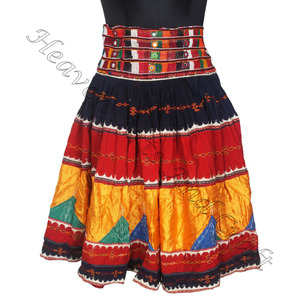 Réel Vintage Fabriqués À La Main Broderie Rabari Jupe - Product Image 2