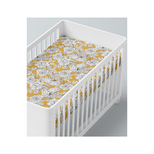 Drap de lit de bébé personnalisé en coton biologique 00 avec motif personnalisé avec étiquette et emballage de logo privé - Product Image 1
