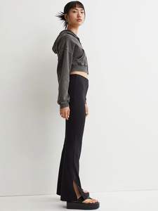 Pull à capuche court à manches longues pour femme, Logo personnalisé, couleurs unies, fermeture éclair - Product Image 4