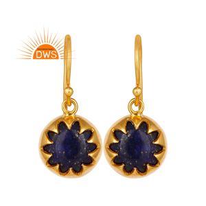 Meilleures ventes 2026 : Boucles d'oreilles pendantes en argent sterling avec pierre naturelle Lapis Lazuli pour femme - Fabricant de bijoux - Product Image 1