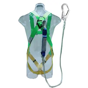 full body safety harness belt with lanyard shock absorber