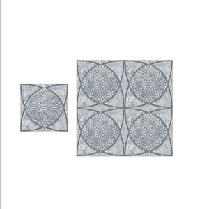 Surface mate fleur design couleur grise carreaux de sol en porcelaine polie 400x400mm - Product Image 4