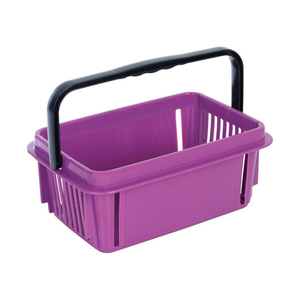 22 Liters High Quality Ecofriendly Wholesale Supermarket Grocery <b>Shopping</b> Plastic Market <b>Basket</b> with Two Handles Colorful - Product Image 2