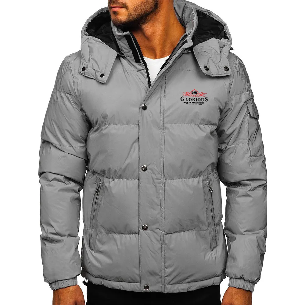 도매 사용자 정의 OEM 인쇄 망 패딩 코트 버블 호흡기 자켓 따뜻한 겨울 남성 자켓