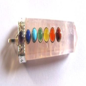 Supplier of Rose Quartz Flat Chakra Pendants : Rose Quartz Flat Chakra Pendants for Sale - Product Image 1