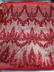 Hai Màu Sắc Có Sẵn Đầy Đủ Sequin Mua Sequin Vải Wedding Dresses <span class=keywords><strong>Net</strong></span> Vải - Product Image 5