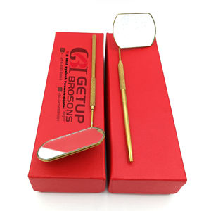 Best Quality New Style Full Gold Plasma Stainless Steel Eyelash Extension Rectangle Design <b>Mirror</b> Custom Logo Beauty Instruments - Product Image 1