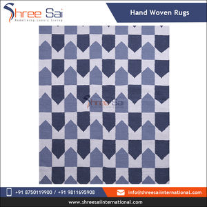 Fabricant indien Kilim Design's Modern 100% Laine Coton Kilim Tapis brodés Lavables pour la cuisine de bureau - Product Image 6