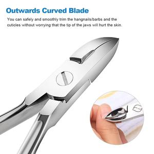 Cortauñas de Acero Inoxidable con Cuchilla Curva de Seguridad y Mango Ergonómico para Uñas Encarnadas y Gruesas, Uso Personal y Profesional en Salones de Belleza - Product Image 6