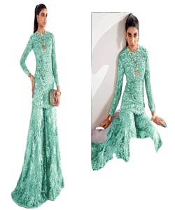 Bleu ciel broderie Sharara indien pakistanais ethnique dames Punjabi Patiala couture disponible en gros costume 3 pièces indien Alphanumero - Product Image 1