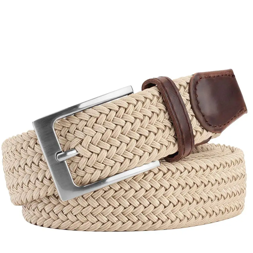 High Quality Elastic New Fashion Men's Belts Custom Wholesale Outdoor Golf Buckle Belts For Men