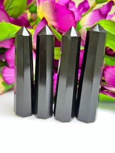 TOUR À CRAYONS TOURMALINE NOIRE NATURELLE TOUR JUMBO EN CRISTAL DE QUALITÉ SUPÉRIEURE en POINTS D'OBÉLISQUE DE STYLE FENG SHUI - Product Image 4