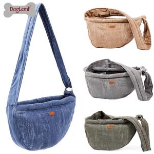 Thời Trang Retro Mềm Vải Mèo Và Con Chó Tàu Sân Bay Túi Thiết Kế Mới Vật Nuôi Sling Vai Ba Lô Với Vành Đai Đóng Cửa - Product Image 5