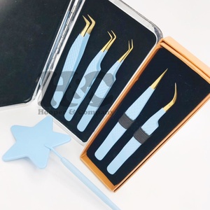 Nouvelle pince à épiler bleue vison pince à épiler en acier inoxydable durable avec Logo à pointe pointue offre pince à cils - Product Image 6