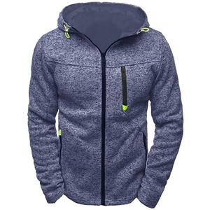 Sudadera con capucha y cremallera de gran tamaño para hombre Sudadera con capucha de yoga con cremallera básica holgada Chaqueta de abrigo jummper - Product Image 1
