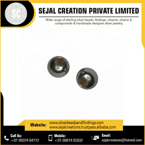 Cuentas lisas superventas, hallazgos plateados, triple espaciador de neumáticos, precio al por mayor - Product Image 2