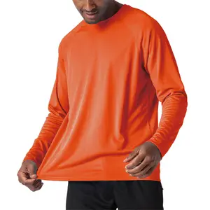 Sun Protection เสื้อยืดวิ่งผู้ชาย,เสื้อยืดแขนยาวโพลีเอสเตอร์ระบายอากาศเสื้อยืดจักรยานเสือภูเขา UV