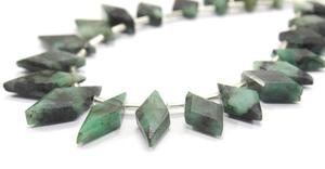 หินมรกตธรรมชาติ1เส้นสวยงาม21ชิ้นลูกปัด Briolette ทำด้วยมือเครื่องประดับขายส่ง - Product Image 4