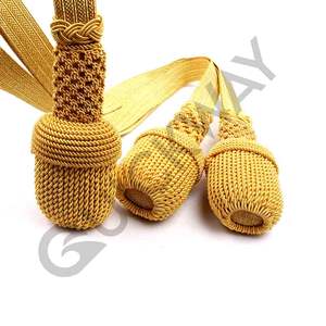 Alambre de lingotes y oficiales ceremoniales de cuero nudo de sable de punto uniforme con nudo de sable de oficial naval personalizado - Product Image 5