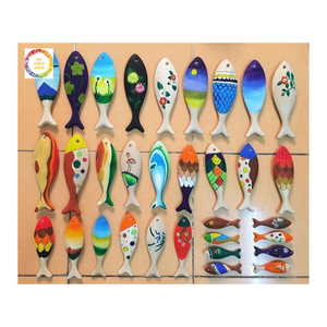 Handcrafted 3D ไม้แกะสลักปลาสำหรับแขวนผนังตกแต่งและไม้ศิลปะ - Product Image 1