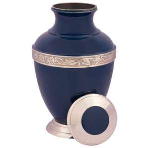 Abat-jour en émail blanc et bleu, métal gravé en laiton/aluminium, Style américain/européen - Product Image 3