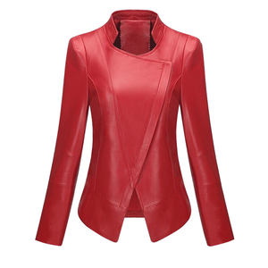 Vestes en cuir véritable pour hommes de haute qualité, couleur personnalisée, taille personnalisée, col montant en toile, respirantes, logo personnalisé - Product Image 2