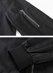 Recién llegado, chaqueta universitaria informal para hombres y mujeres, tela de satén Rosa personalizada con logotipo frontal, chaqueta Bomber de lona a la moda - Product Image 5