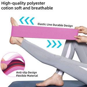 Ensemble de bandes de butin en tissu Latex hautement élastique bandes d'exercice de Yoga antidérapantes pour les jambes bandes de résistance aux hanches en tissu de résistance aux hanches - Product Image 5