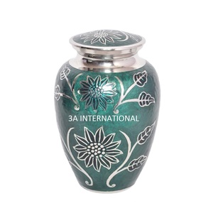 Top Trending Mid-Top Century Style Memorial Pot Tarro de cremación estándar para cenizas humanas Cenizas humanas Tarro azul de lujo Humano - Product Image 1