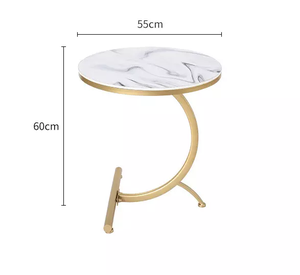 โมเดิร์นที่มีสีสันโลหะกรอบโลหะห้องนั่งเล่นตารางด้านข้าง - Product Image 4