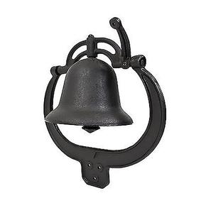 Campana colgante de pared de forma redonda de la más alta calidad campana colgante de Color negro hecha a mano para uso en el jardín del hogar - Product Image 2