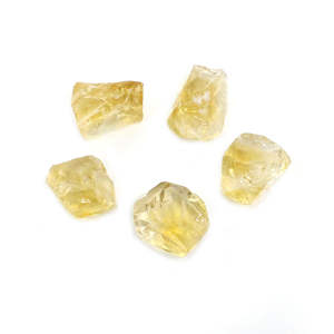 5 uds., 24,65 quilates, citrino amarillo Natural, forma libre, piedra preciosa suelta áspera para la fabricación de joyas - Product Image 4