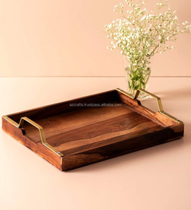 ถาดเสิร์ฟไม้ทำด้วยมือสุดหรูพร้อมที่จับสำหรับใช้ในบาร์ - Product Image 4