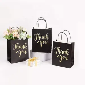 Sacos de papel luxuosos personalizados, saco de papel de saco de papel de agradecimento
