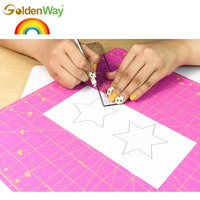 GoldenWay 360 gradi a rotazione completa autorigenerante tappetino da taglio in PVC con Base antiscivolo 8x8 pollici 7mm di spessore per forniture artistiche