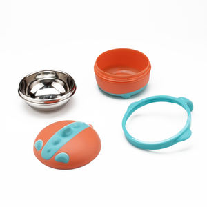 Cuenco pequeño <span class=keywords><strong>de</strong></span> acero inoxidable para alimentación <span class=keywords><strong>de</strong></span> bebé, tazón <span class=keywords><strong>de</strong></span> metal <span class=keywords><strong>de</strong></span> dos capas, calentador <span class=keywords><strong>de</strong></span> plástico para comida <span class=keywords><strong>de</strong></span> bebé con plato <span class=keywords><strong>de</strong></span> aislamiento <span class=keywords><strong>de</strong></span> agua - Product Image 6