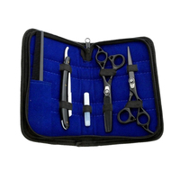 Kit de Tijeras de Peluquería Profesionales de Acero Inoxidable con Cuchilla Ajustable y Afilada, Tijeras de Entresacar y Logotipo Personalizado