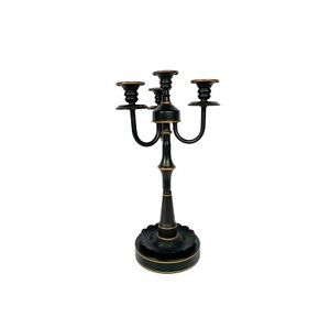 Candelabros de color negro de hierro de alta calidad, diseño maravilloso, candelabros de tamaño personalizado, centros de mesa de la India - Product Image 4