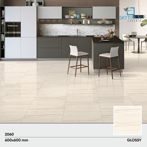 Carreaux de porcelaine bleu or 600x1200mm Style de luxe marocain anti-dérapant étanche pour décor de cuisine et de salle de bain - Product Image 6