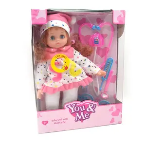 GCC Muneca De Juguete çok satan oyuncak kız vinil bebek bebek 14 inç güzel oyuncak bebek aksesuarları açık/yakın gözler